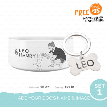 Personalized Gift Bundle - Sketching Portrait For Puppy Lovers - Basic Welcome Home Bundle